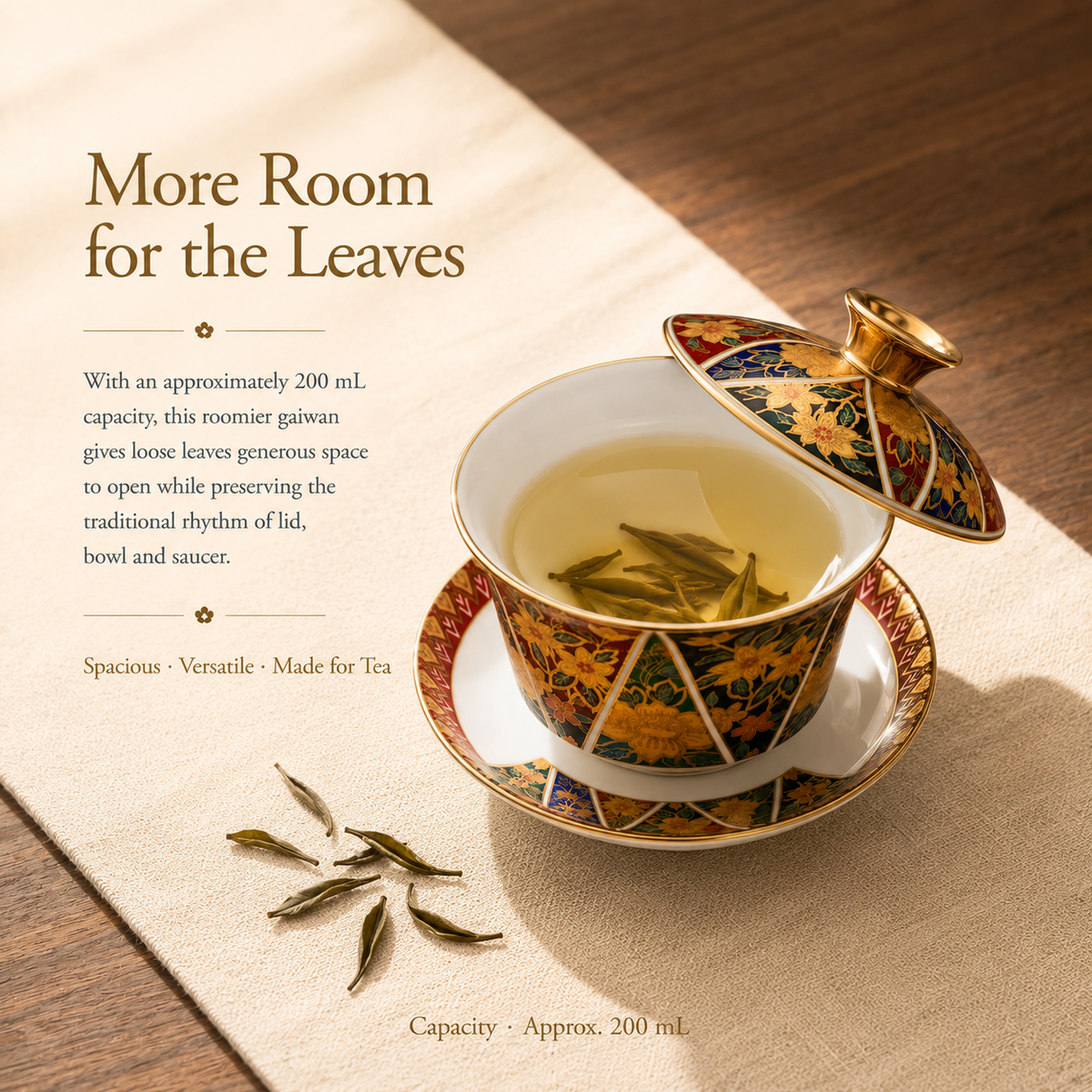 Cloisonné-Inspired Enamel Gaiwan – 200 mL