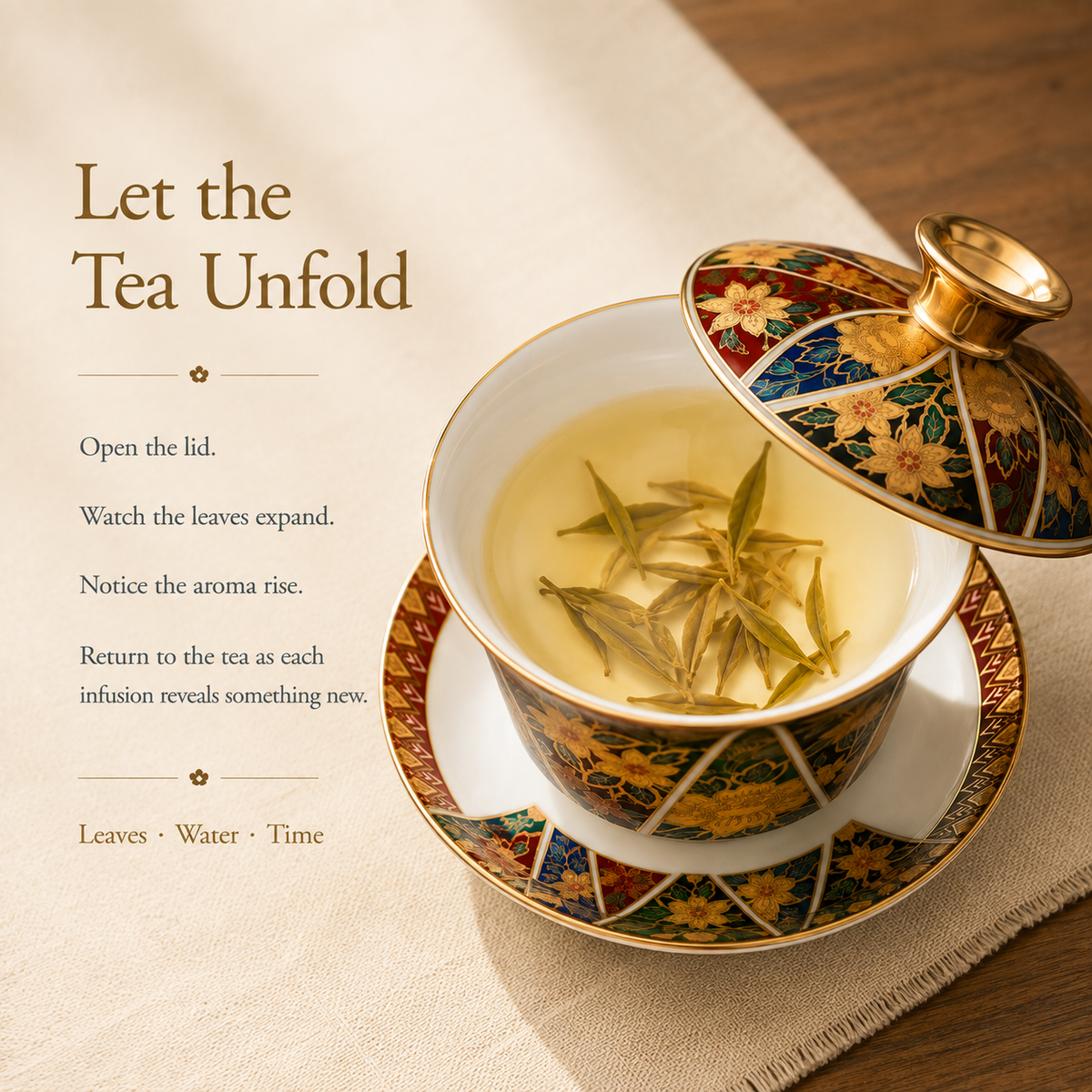 Cloisonné-Inspired Enamel Gaiwan – 200 mL