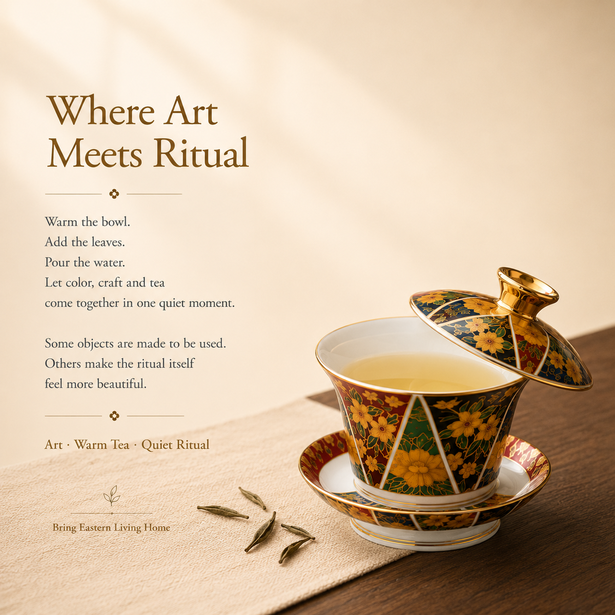 Cloisonné-Inspired Enamel Gaiwan – 200 mL