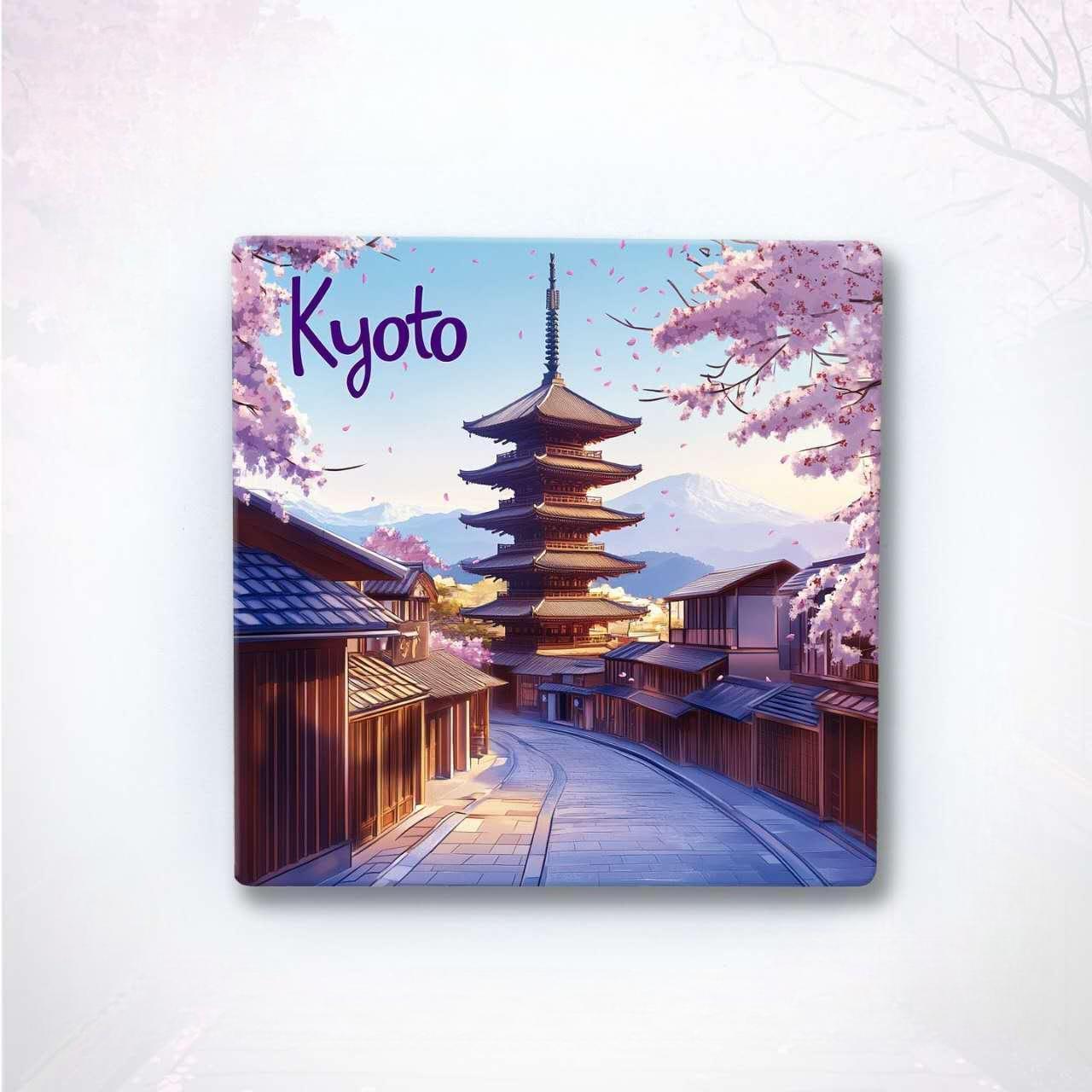 Japan Sakura & Temple Ceramic Fridge Magnet Set™