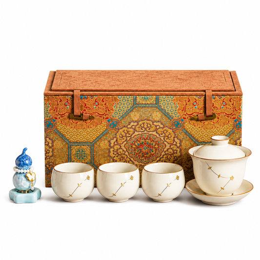 Plum Blossom Gaiwan Tea Gift Set™ | Traditional Chinese Tea Ceremony Set with Luxury Gift Box