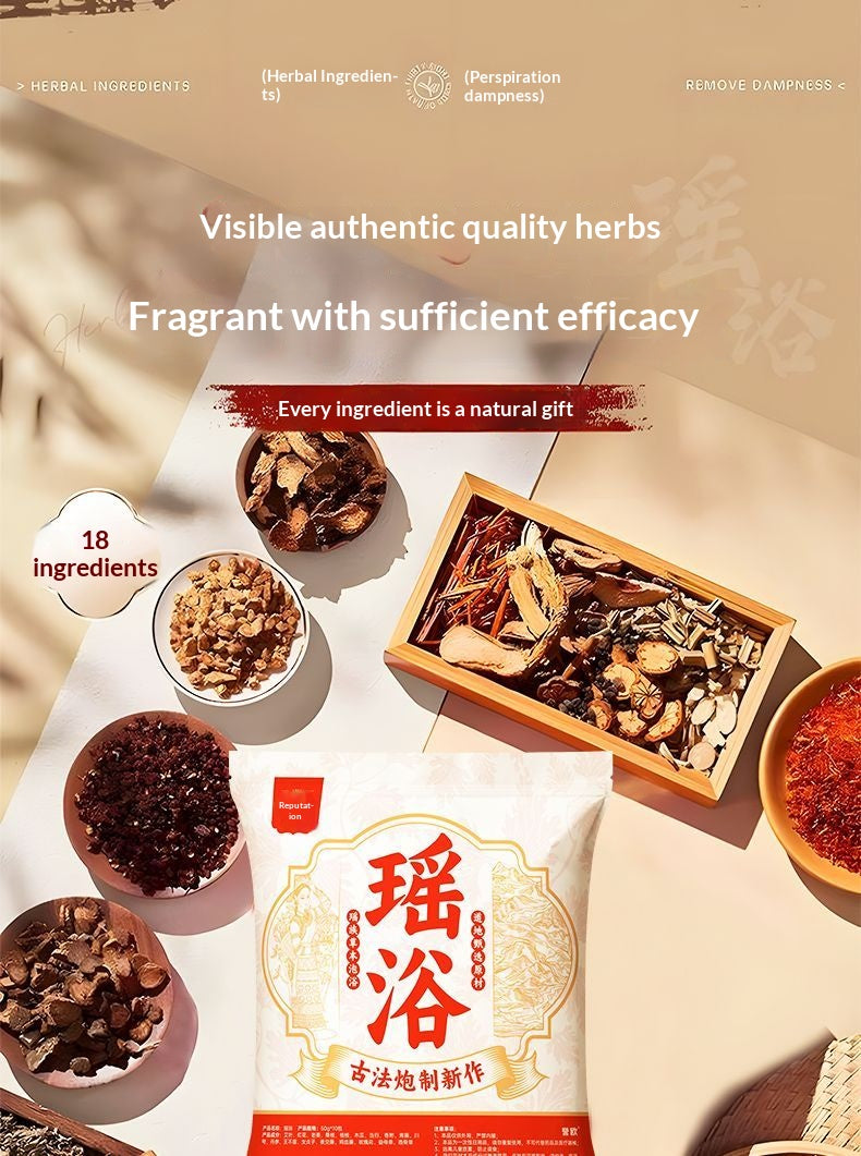 Authentic Yao Herbal Bath Soak – Traditional Chinese Herbal Wellness Bath for Relaxation, Warmth & Detox | Oriental Home Spa Ritual