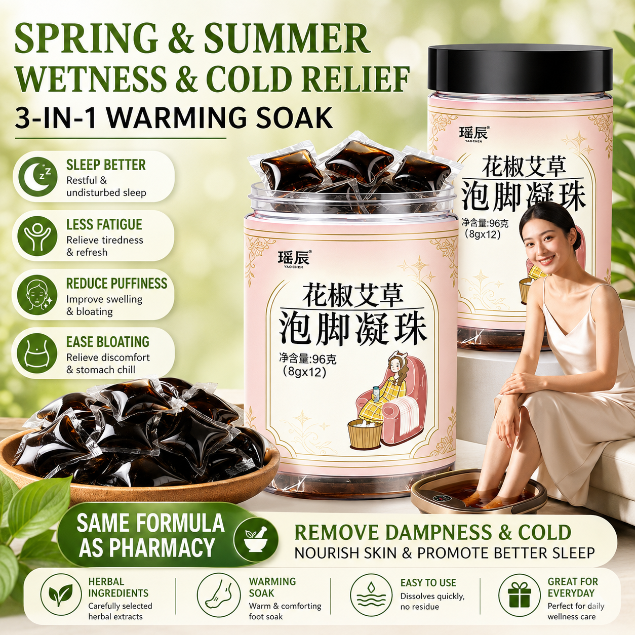 Panda Herbal Foot Spa Beads™ Inspired By Traditional Chinese Herbal Wellness Rituals
