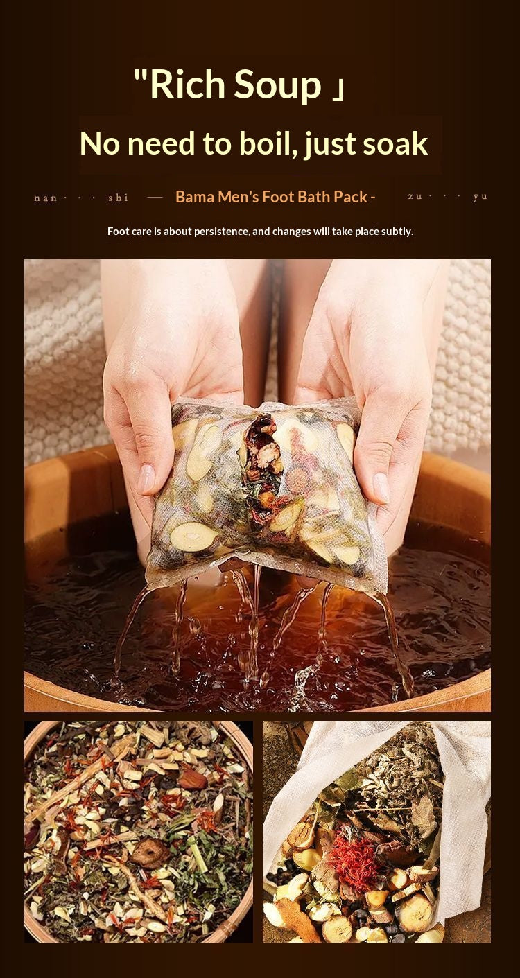 Men’s Herbal Foot Soak Bags – Traditional Chinese Foot Bath for Relaxation, Warmth & Daily Wellness | Oriental Home Spa Ritual for Men