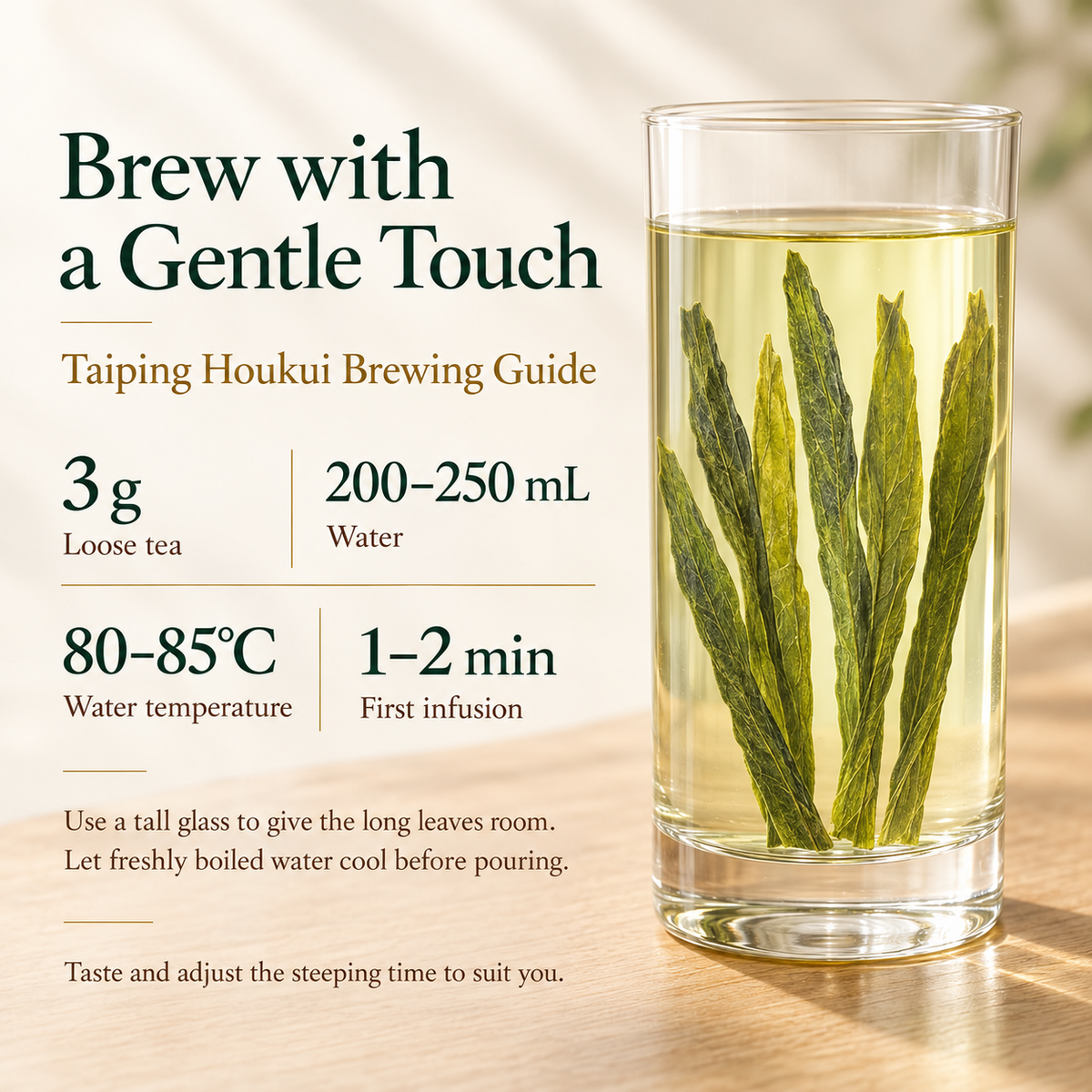 Premium First-Pick Taiping Houkui Green Tea – Orchid Aroma 50 g