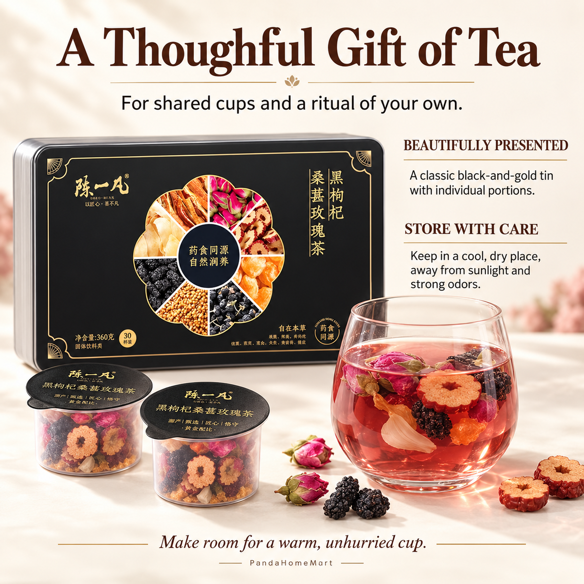 Black Goji, Mulberry & Rose Tea Pods™ — 30 Pods