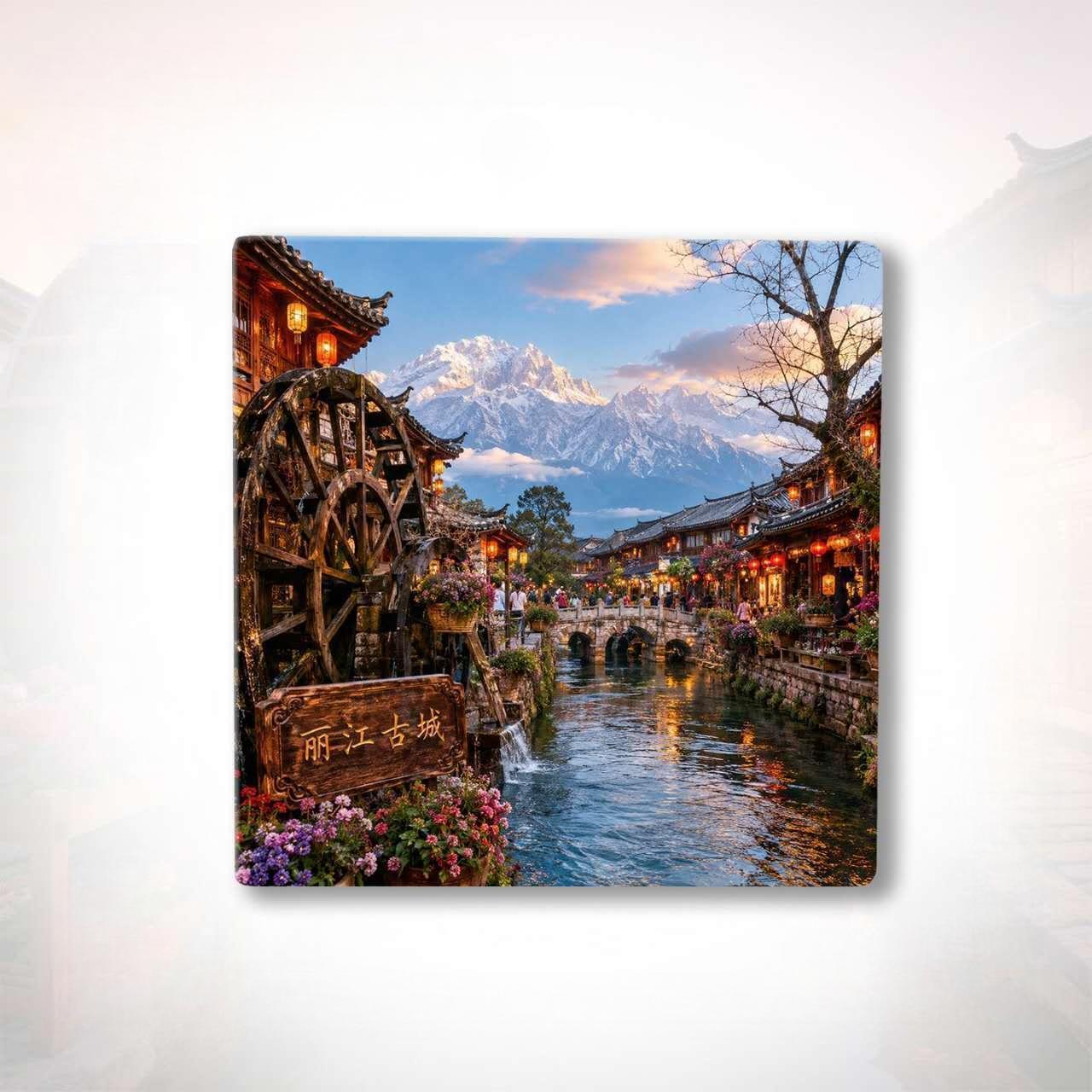 Japan Sakura & Temple Ceramic Fridge Magnet Set™