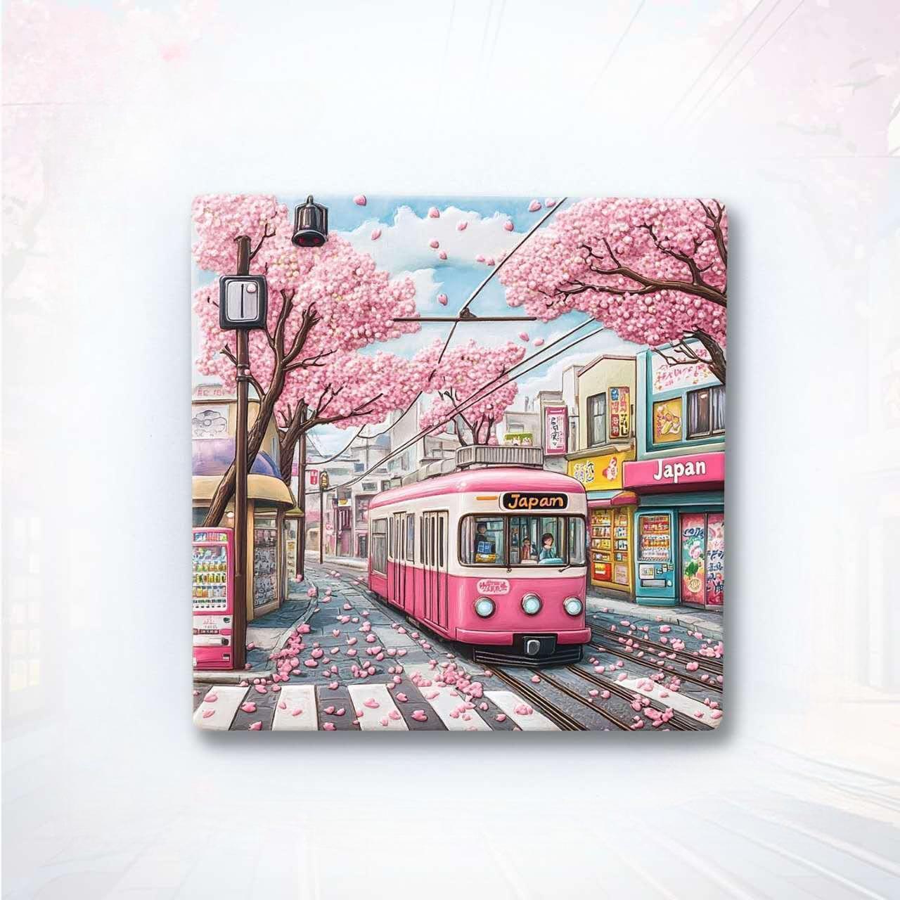 Japan Sakura & Temple Ceramic Fridge Magnet Set™
