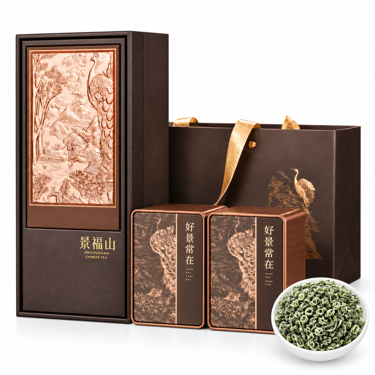 Premium Mingqian Biluochun Green Tea Gift Set – Floral & Fruity Aroma, 400g