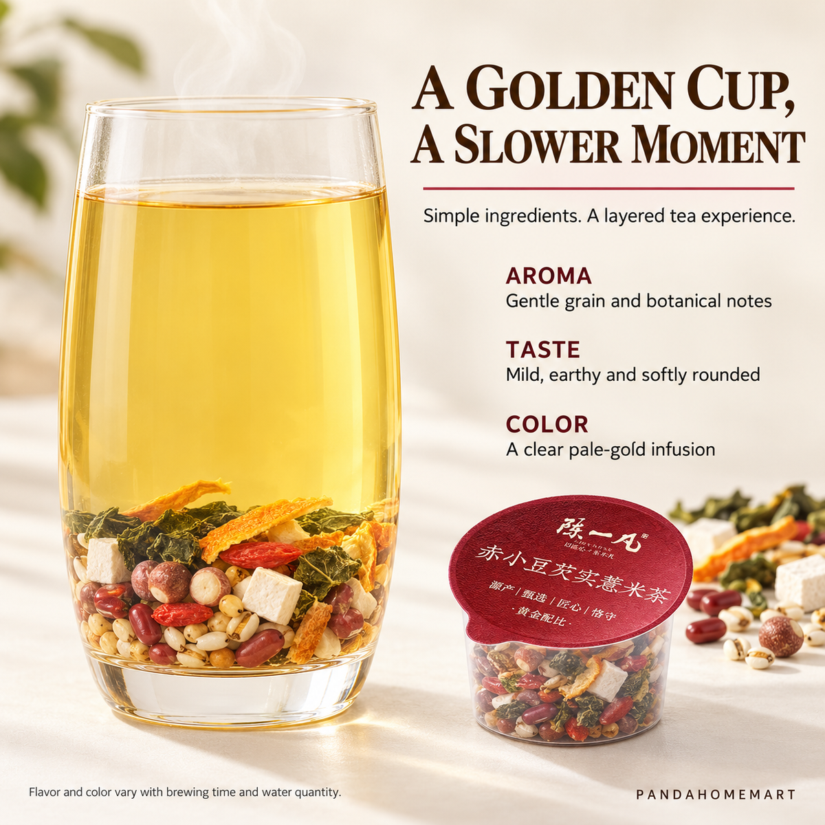 Red Bean, Coix Seed & Poria Tea Pods™ — 30 Pods
