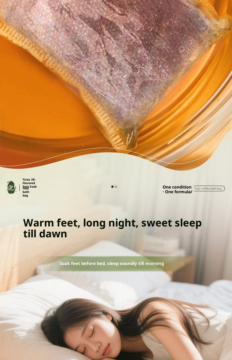 Sleep Wellness Herbal Foot Soak Bags – Traditional Chinese Foot Bath for Relaxation, Warmth & Bedtime Self-Care | Oriental Herbal Spa Ritual