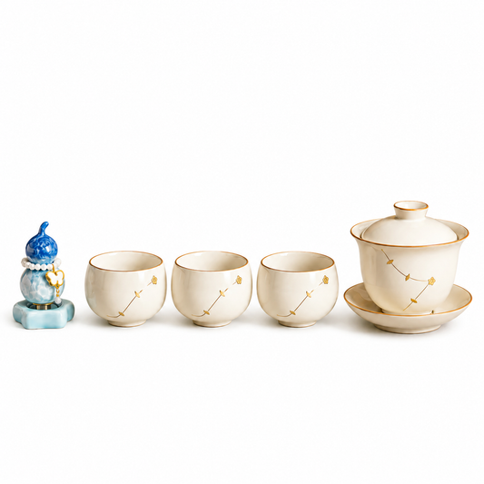 Plum Blossom Gaiwan Tea Gift Set™ | Traditional Chinese Tea Ceremony Set with Luxury Gift Box