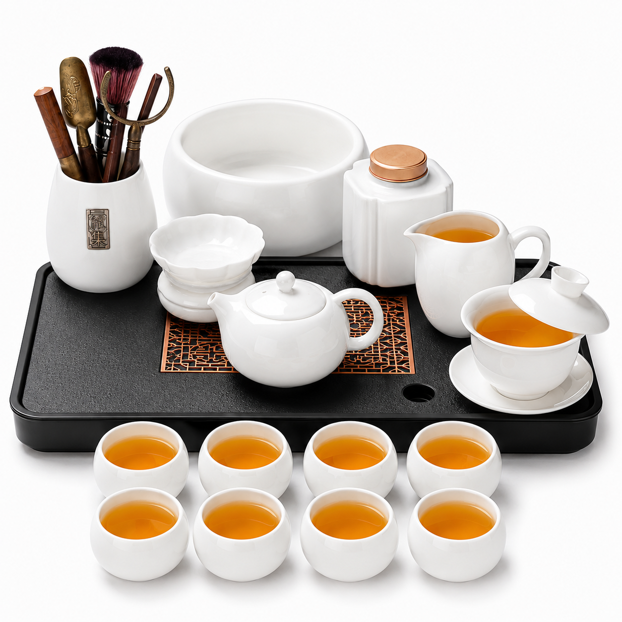 Pure White Porcelain Gongfu Tea Ceremony Set™