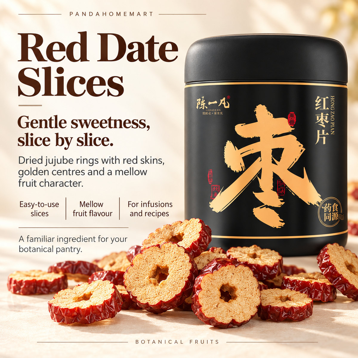 Dried Red Jujube Slices Hong Zao Pian 120g
