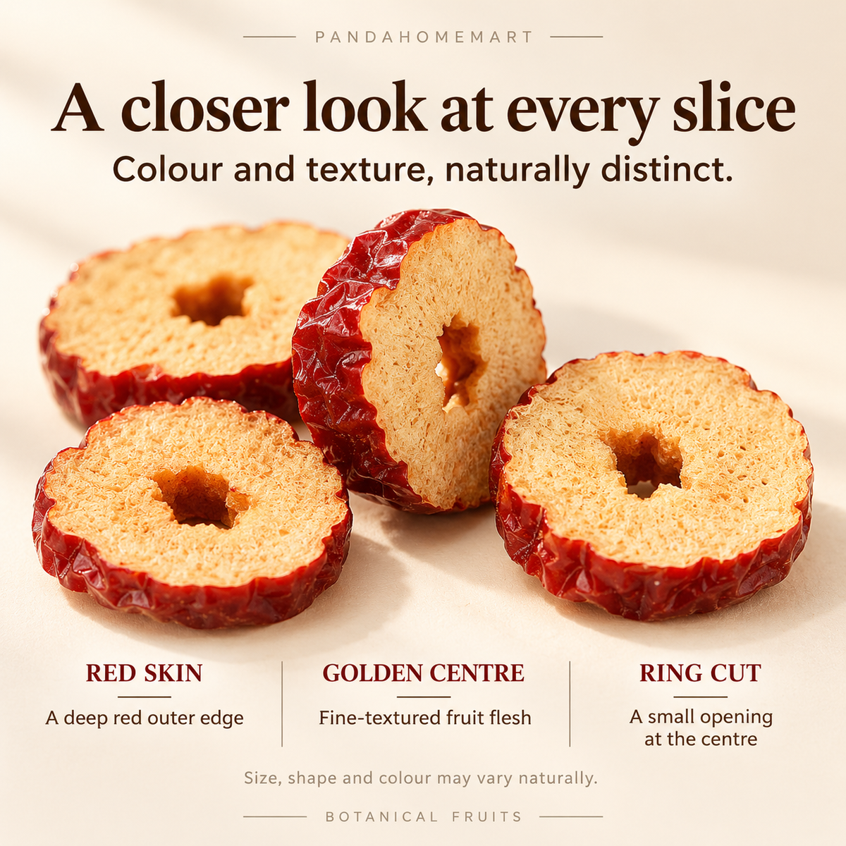 Chinese Red Date Slices with Red Skin and Golden Fruit Flesh