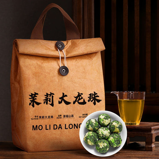 Premium Jasmine Dragon Pearl Tea – Hand-Rolled Chinese Green Tea Pearls | Luxury Jasmine Wellness Tea