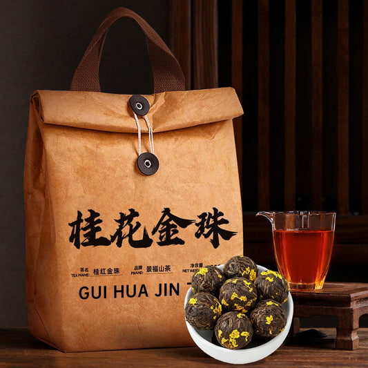 Gui Hua Jin Zhu Tea – Osmanthus Golden Pearl Chinese Tea for Relaxation, Floral Aroma & Mindful Wellness Rituals