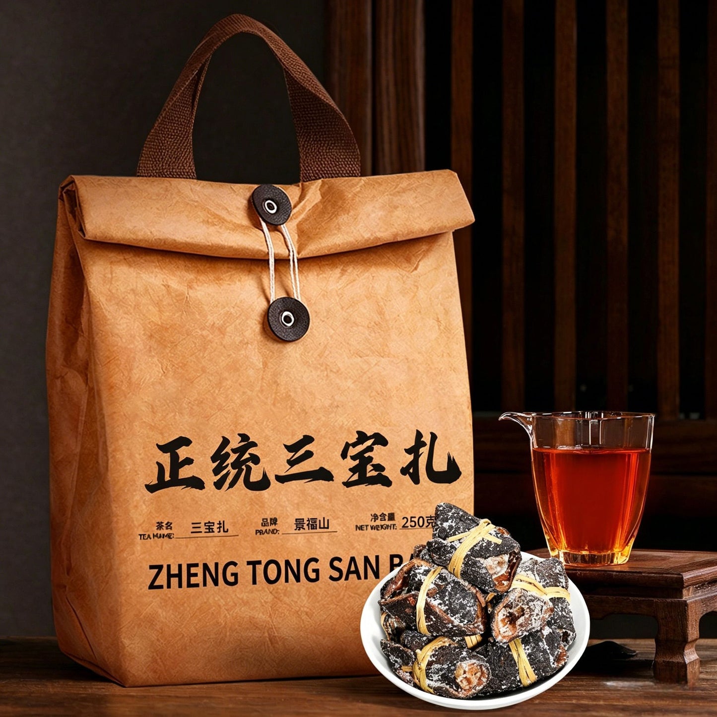 Zheng Tong San Bao Zha Tea – Traditional Chinese Three Treasure Herbal Tea for Wellness, Digestion & Warming Tea Rituals