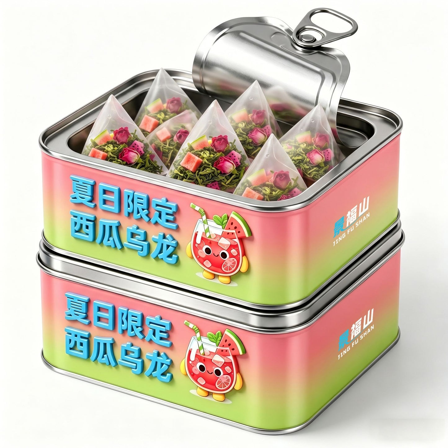 Summer Limited Watermelon Oolong Tea Bags – Floral Fruit Cold Brew Tea for Refreshing Wellness & Tropical Tea Rituals