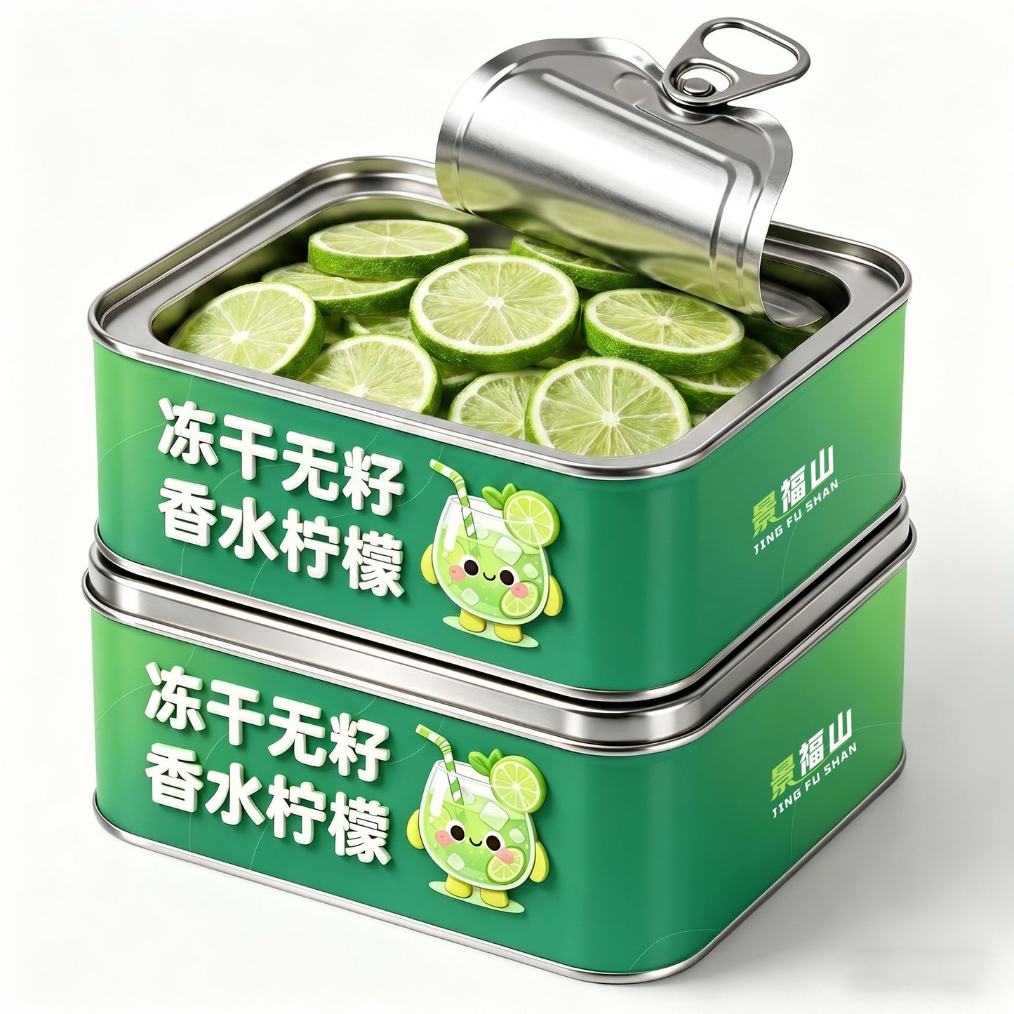 Seedless Freeze-Dried Lime Slices – Premium Citrus Fruit Tea for Detox Water, Summer Refreshment & Wellness Hydration