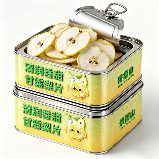 Freeze-Dried Asian Pear Slices – Sweet Pear Fruit Tea for Wellness Hydration, Soothing Drinks & Healthy Fruit Snacks