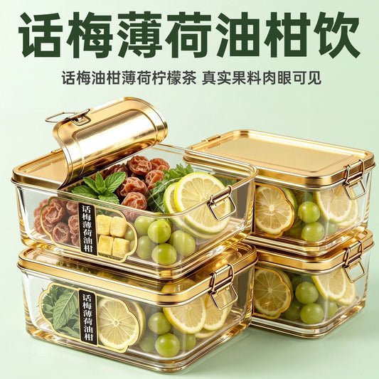 Mint Lemon Plum Fruit Tea – Freeze-Dried Lemon Mint Wellness Drink for Summer Hydration & Refreshing Iced Tea