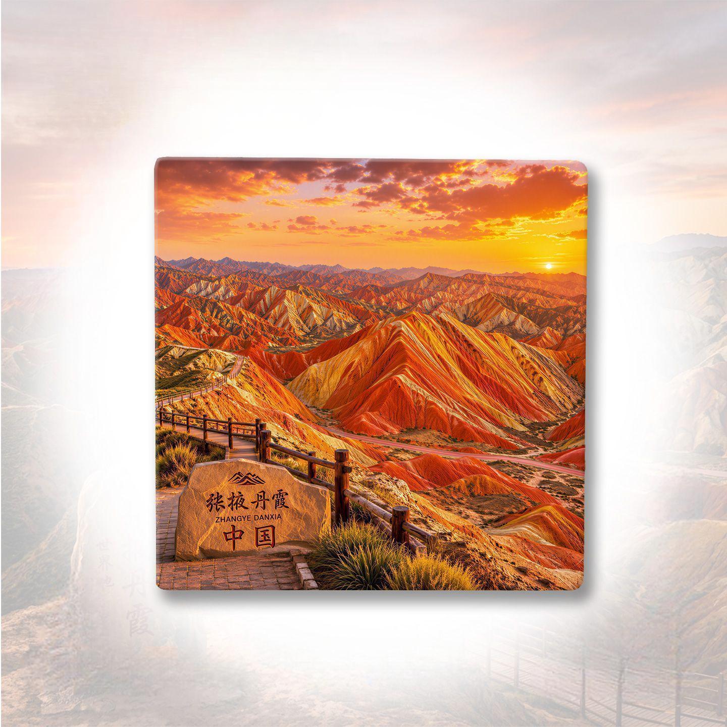 China Wonders Fridge Magnet Collection™ (Set of 5) Forbidden City • Potala Palace • Jiuzhaigou • Zhangye Danxia • Kunming