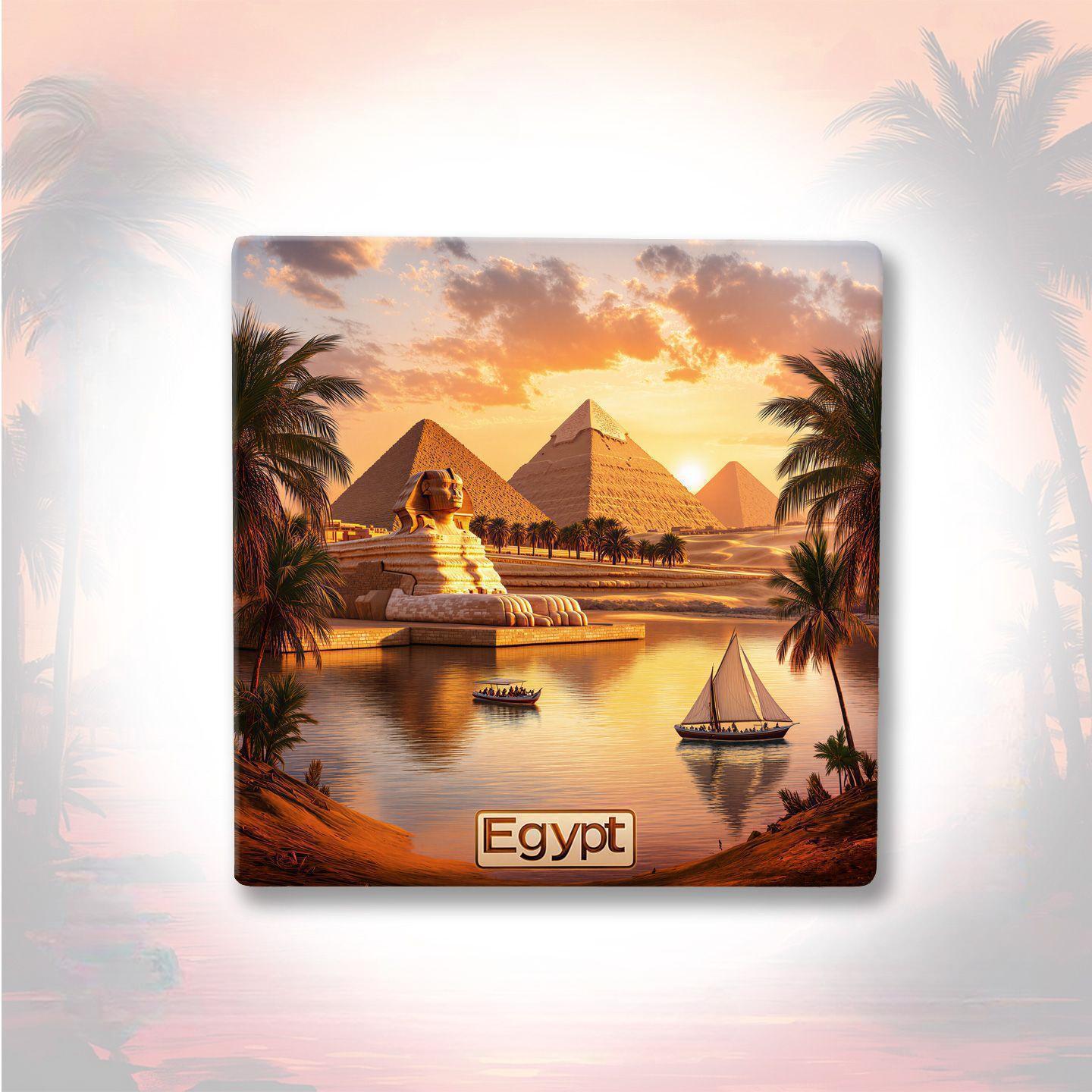 Eternal Egypt™ Mysteries of the Nile Collection Premium Ceramic Heritage Magnet Set