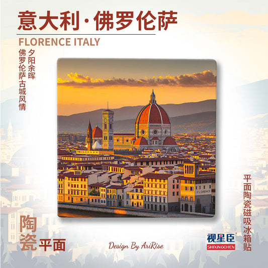 Florence Tuscany Ceramic Fridge Magnet