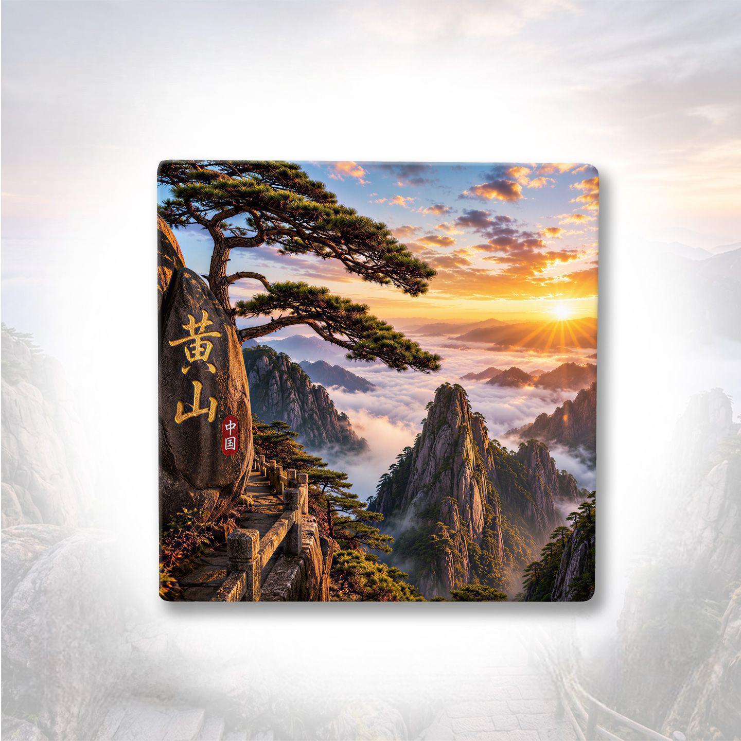 China Harmony Landscapes Fridge Magnet Collection™ (Set of 5) Dali • Great Wall • Huangshan • Hemu Village • Xishuangbanna