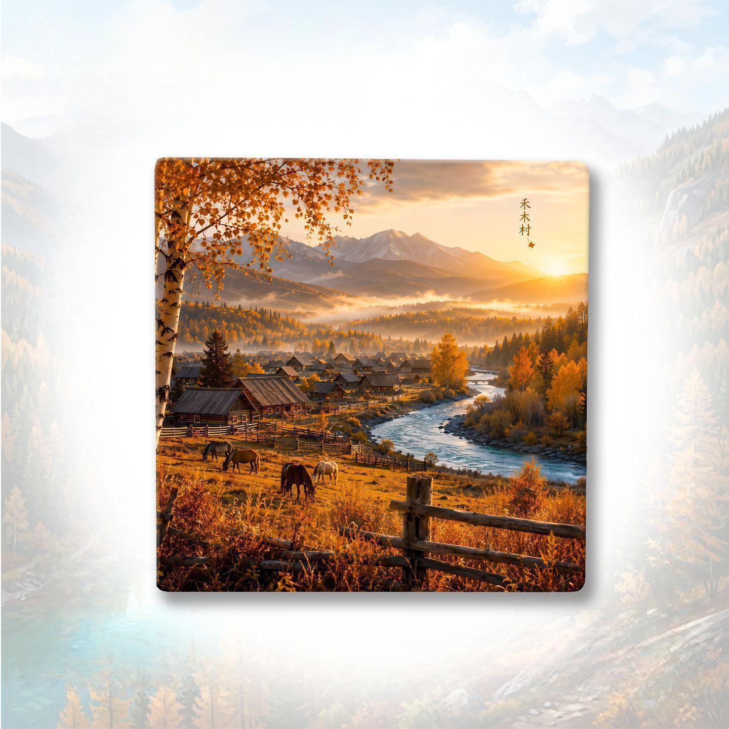 China Harmony Landscapes Fridge Magnet Collection™ (Set of 5) Dali • Great Wall • Huangshan • Hemu Village • Xishuangbanna