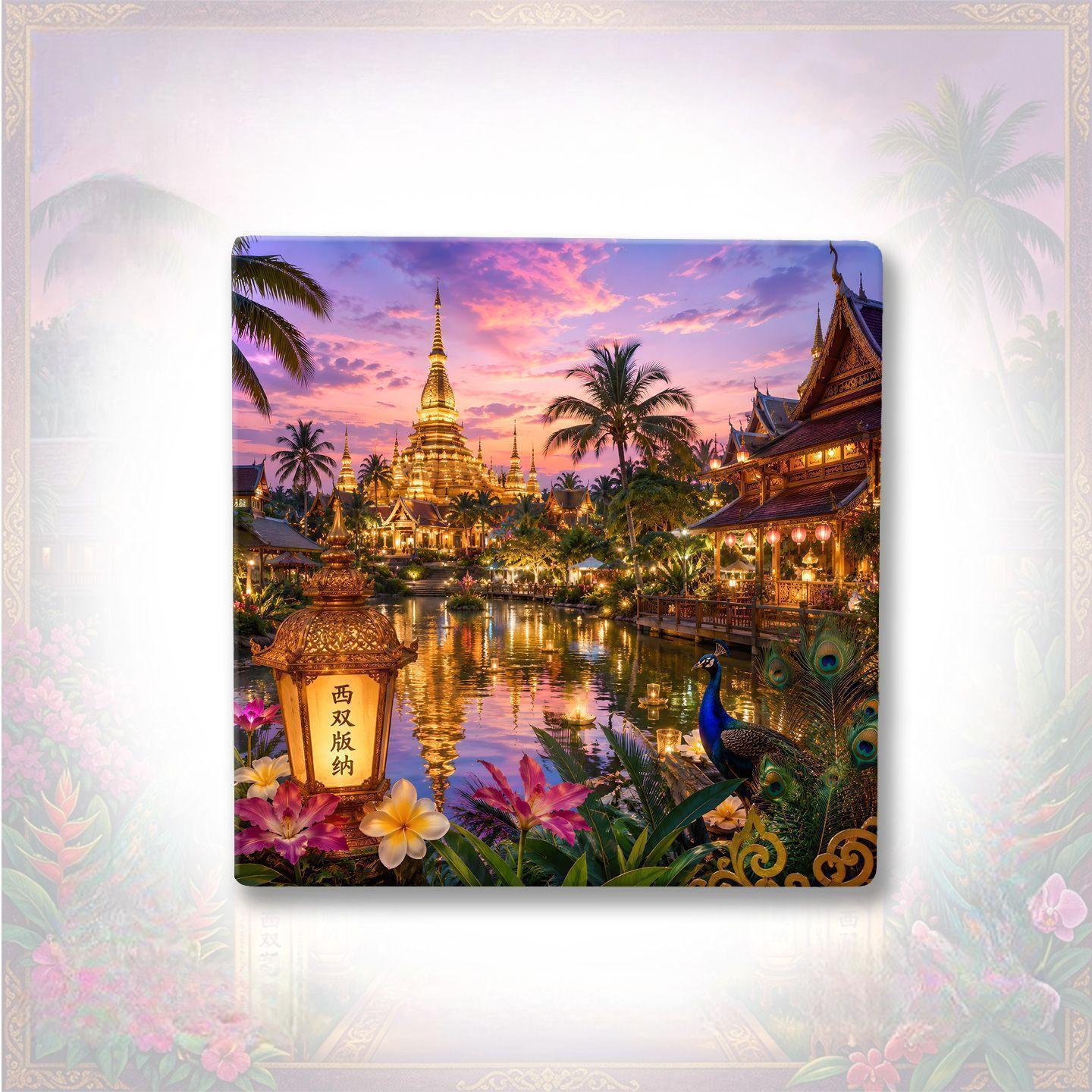 China Harmony Landscapes Fridge Magnet Collection™ (Set of 5) Dali • Great Wall • Huangshan • Hemu Village • Xishuangbanna