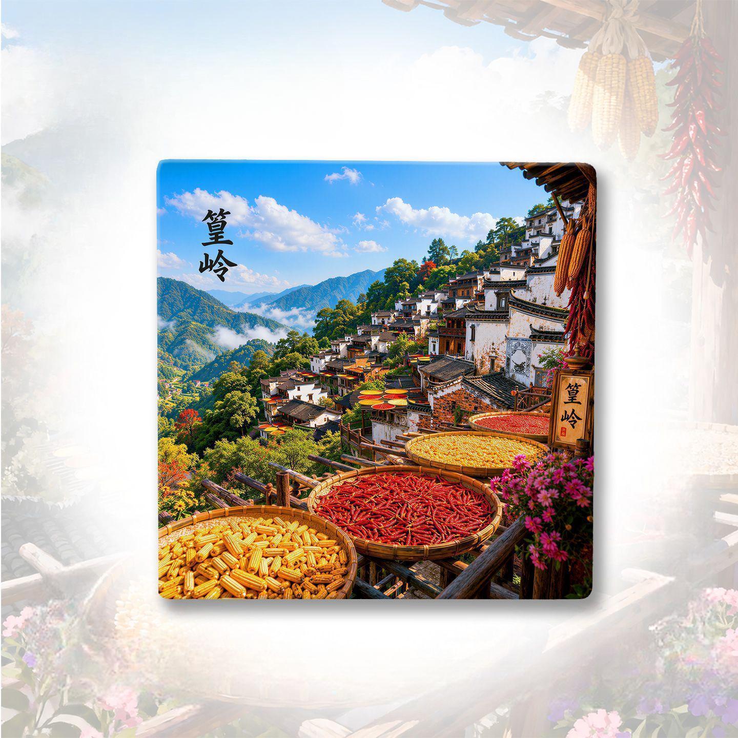 China Natural Wonders Fridge Magnet Collection™ (Set of 5) Hulunbuir • Huangling • Giant Wild Goose Pagoda • Daocheng Yading • Hemu Grasslands