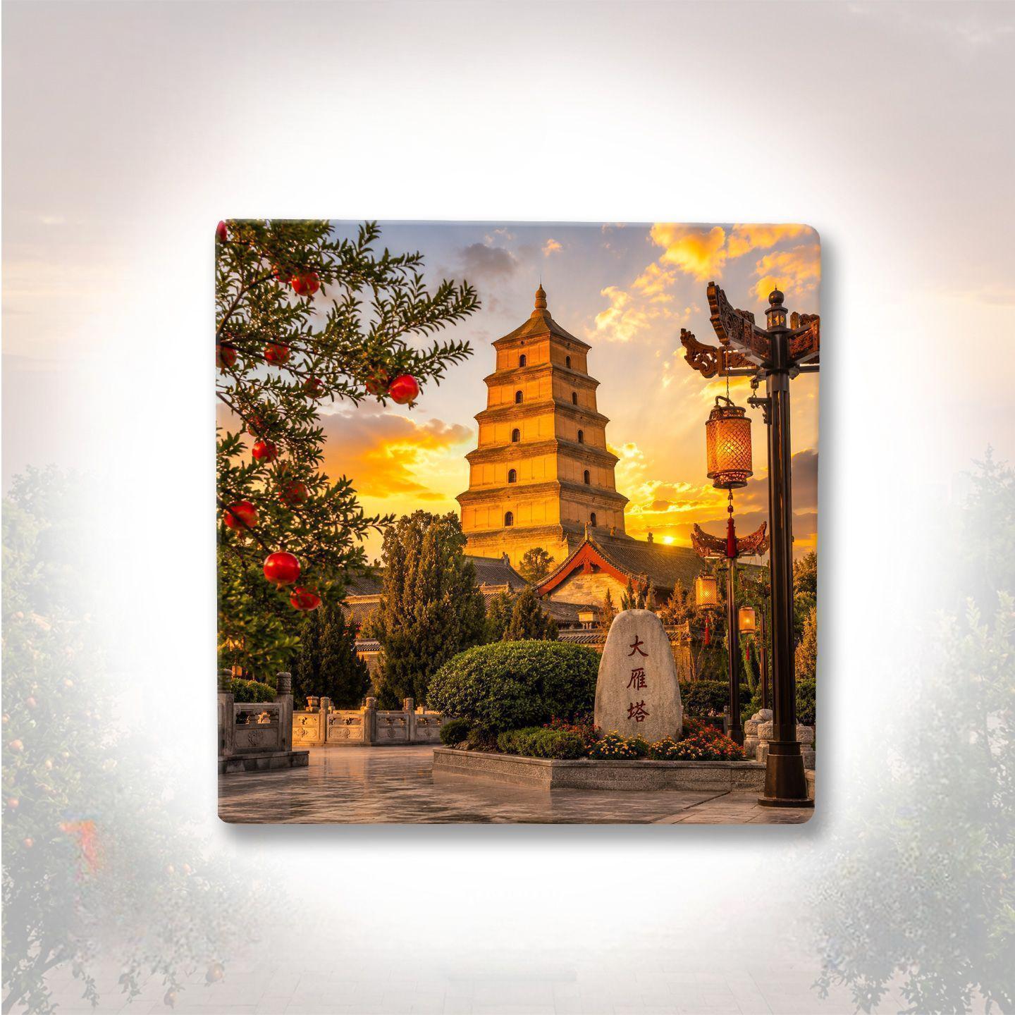 China Natural Wonders Fridge Magnet Collection™ (Set of 5) Hulunbuir • Huangling • Giant Wild Goose Pagoda • Daocheng Yading • Hemu Grasslands