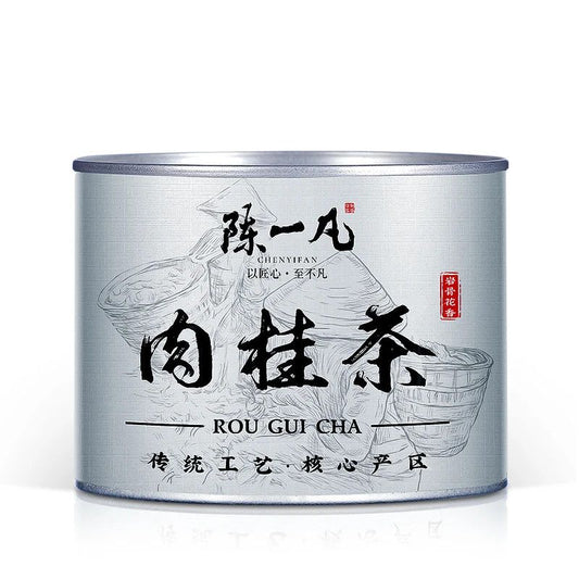 Rou Gui Wuyi Rock Oolong Tea 50 g Chinese loose-leaf tea in silver metal tin