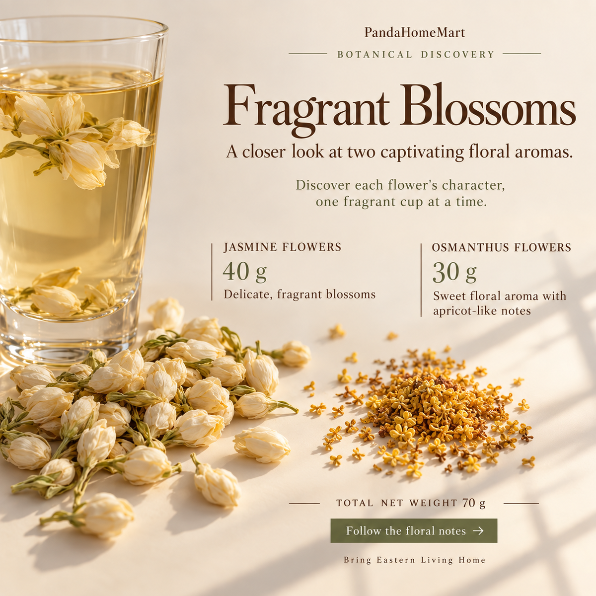 Floral Tea Subscription with Jasmine Flowers and Osmanthus Flowers