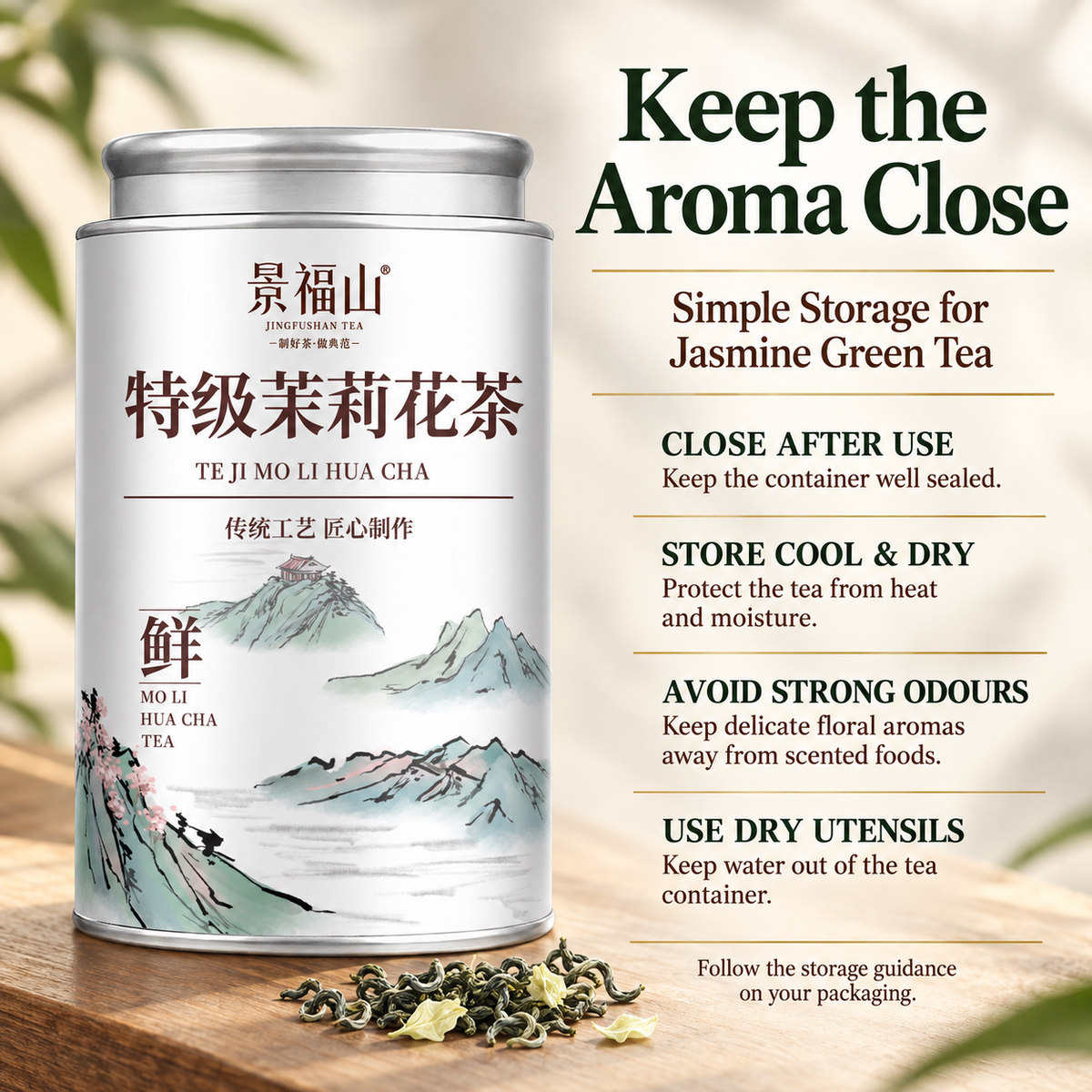 Premium Eight-Scented Jasmine Green Tea – New Season 250 g