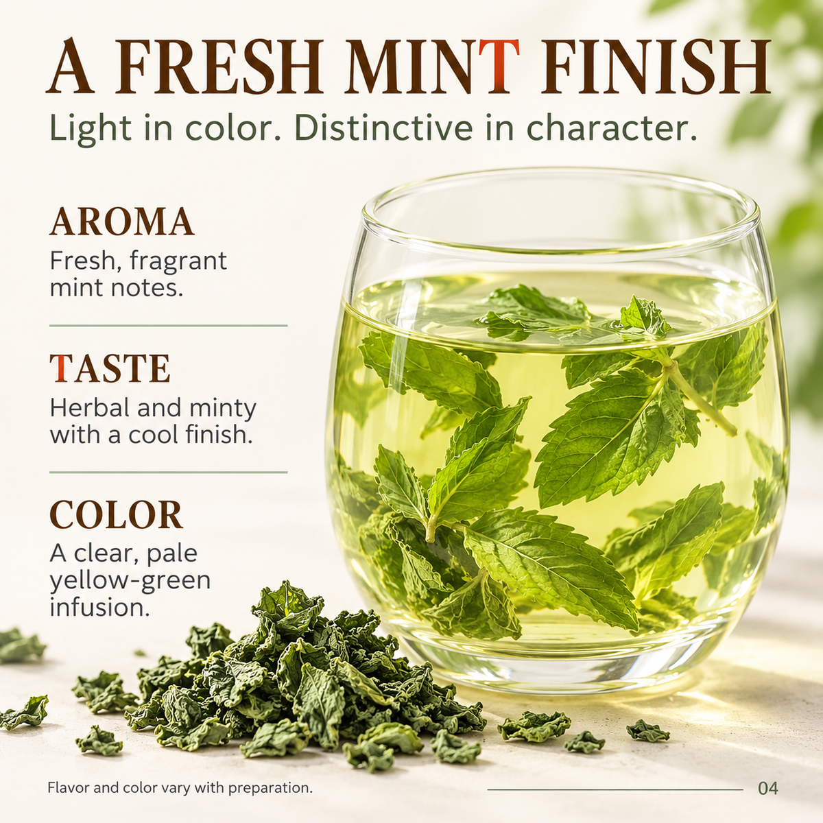 Bo He Ke Li Dried Mint Botanical Leaf Ingredient
