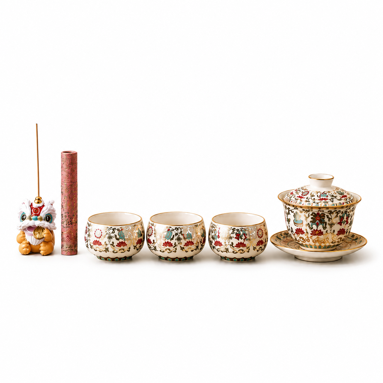 Dunhuang Flying Apsaras Gaiwan Tea Gift Set™ – Luxury Chinese Tea Ceremony Set with Gift Box