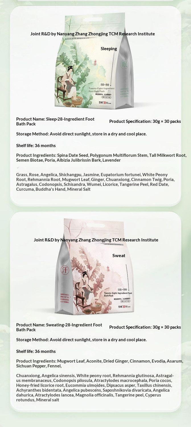 Sleep Wellness Herbal Foot Soak Bags – Traditional Chinese Foot Bath for Relaxation, Warmth & Bedtime Self-Care | Oriental Herbal Spa Ritual