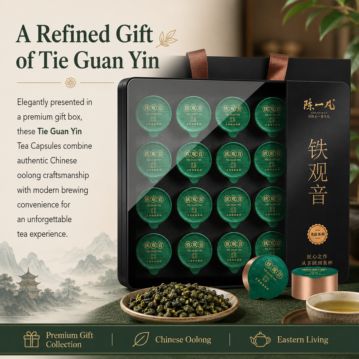 Premium Tie Guan Yin Tea Pods Gift Box
