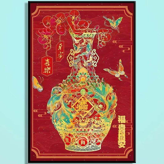 Golden Snake Blessing Wooden Puzzle – Chinese New Year Fortune Snake Jigsaw Puzzle, Oriental Prosperity Art Puzzle for Adults & Festive Home Decor JS001