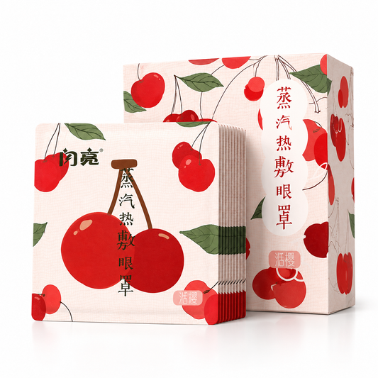 Cherry Wellness Steam Eye Mask Collection – Warm Eye SPA For Relaxation, Emotional Wellness & Bedtime Comfort