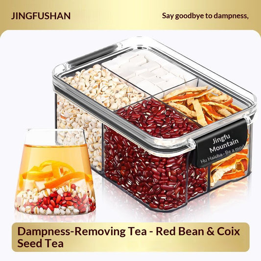 Red Bean & Coix Seed Wellness Tea – Chinese Herbal Damp Relief Tea with Tangerine Peel & Poria for Daily Balance