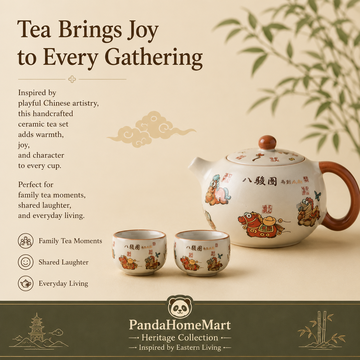 Cartoon Lucky Horse Kung Fu Tea Set™