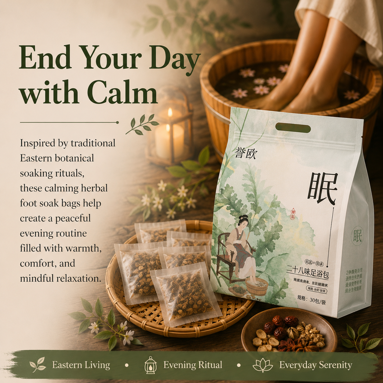 Comforting Herbal Foot Soak Bags