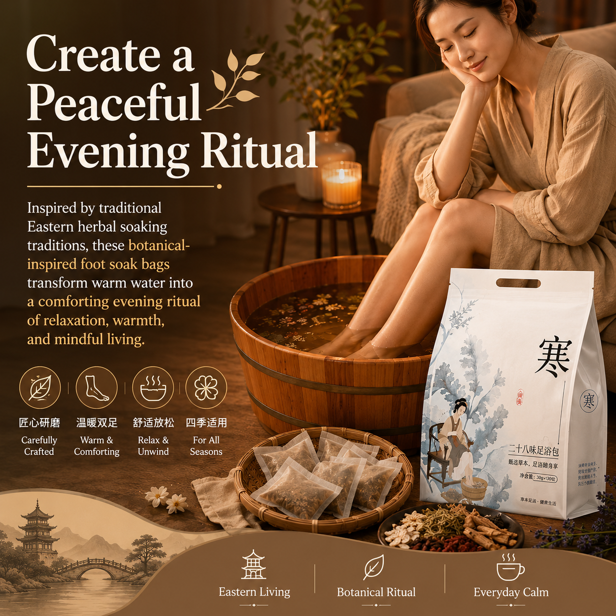 Warming Herbal Foot Soak Bags