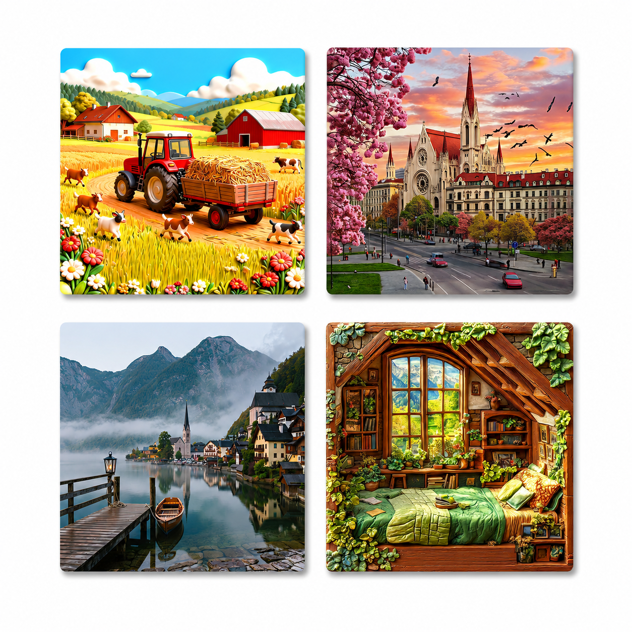 Alpine Soul™ Austria Collection Premium Ceramic Heritage Magnet Set A Journey Into Europe's Art Of Slow Living