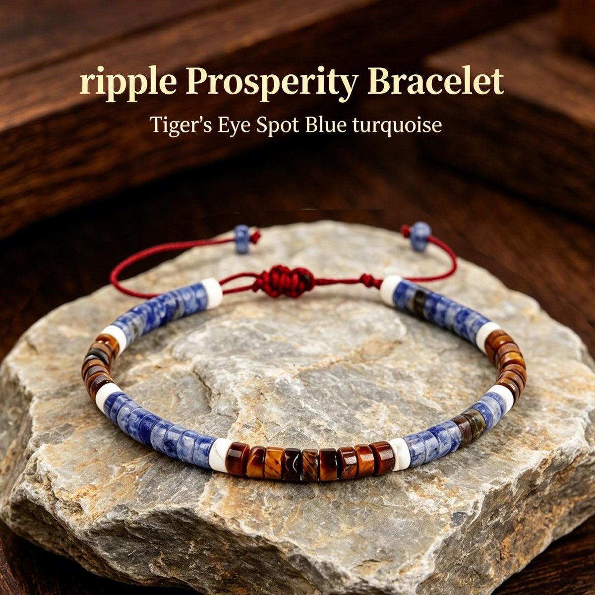 Ripple Prosperity Bracelet™ | Tiger Eye & Blue Turquoise Energy Bracelet