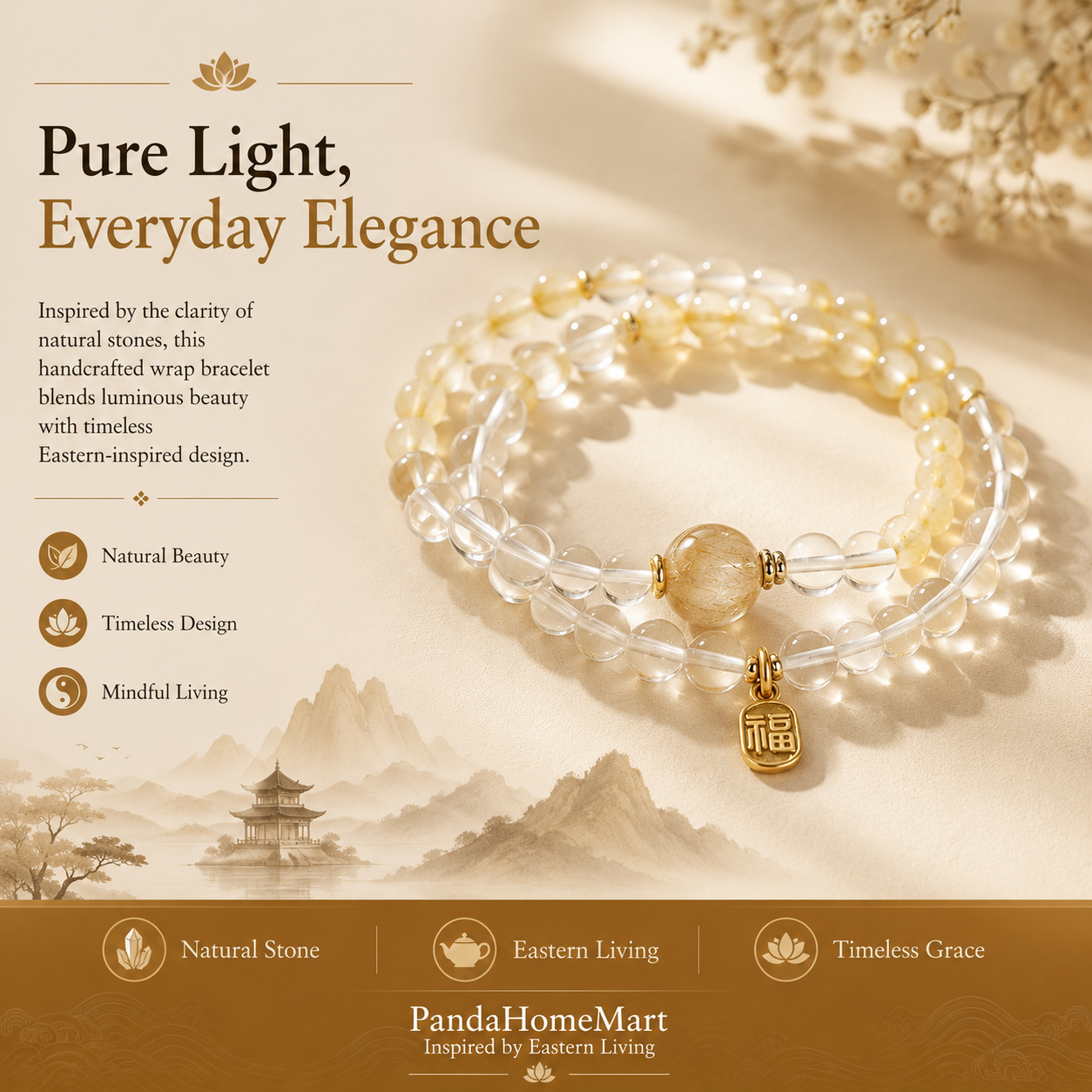 Clear Quartz & Citrine Harmony Bracelet